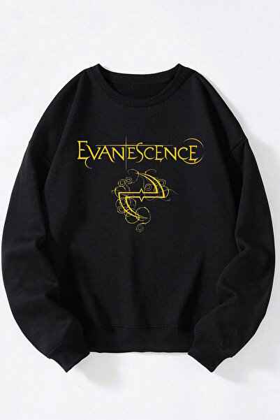 Anetos Φούτερ από βαμβακερό λογότυπο Evanescence Unisex με λαιμόκοψη