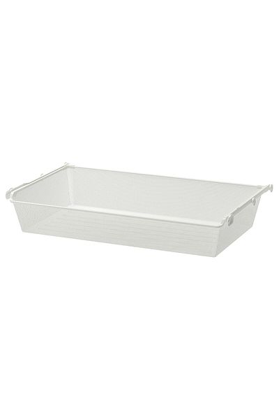 erorex Mesh basket with pull-out rail, white, 100x58 cm