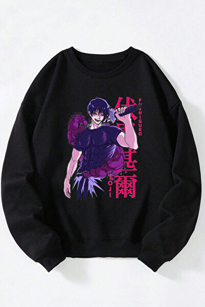 Anetos Тоджи Фушигуро Прокълнат дух Унисекс черна памучна блуза с качулка