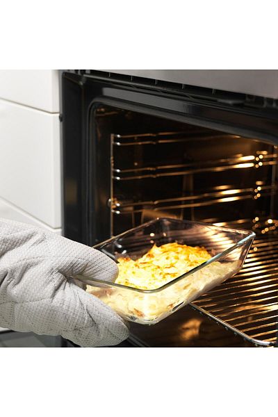 erorex Oven/serving dish, clear glass, 27x18 cm