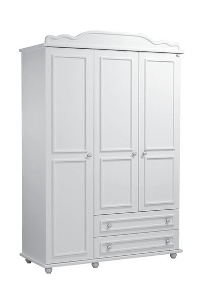 Meltem Smart Kral Beyaz Bebek Odası Üç Kapılı Dolap