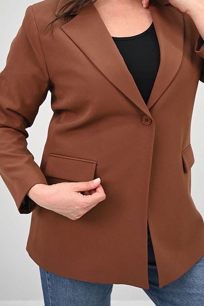 Koza Butik Γυναικείο μπουφάν με κουμπιά με επένδυση 9008-25-1