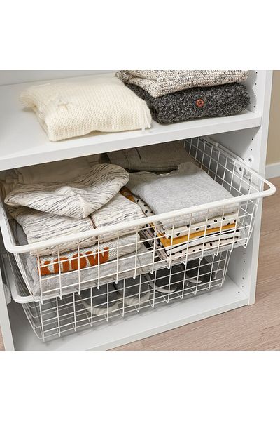 erorex Pull-out rail for baskets, white, 55 cm
