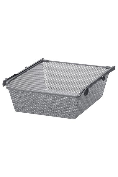 erorex Mesh basket with pull-out rail, dark grey, 50x58 cm