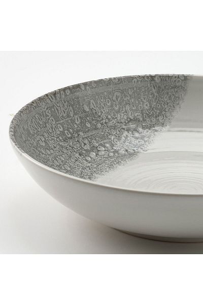 erorex Deep plate, patterned/grey, 19 cm