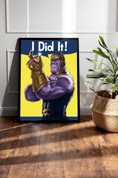 Saturn Pictură înrămată Thanos - Pictură poster film Marvel