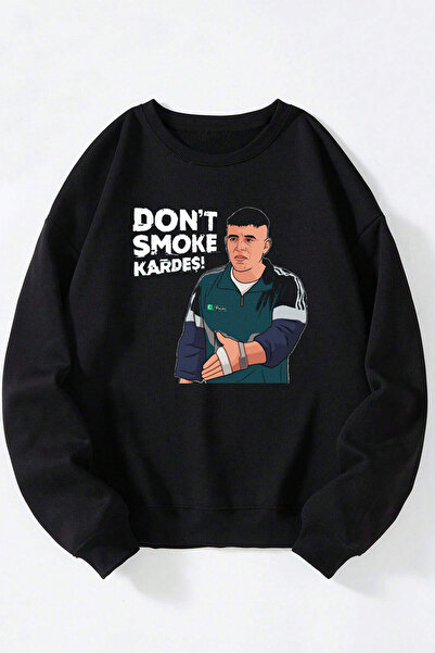 Anetos Cio Baba unisex negru guler rotund bumbac Swea tricou