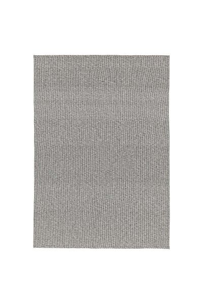 erorex Rug, flatwoven, black/natural, 155x220 cm