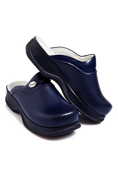 blumsaboterlik Navy Blue Color Orthopedic Sabo Slippers Doctor Slippers Nurse Slippers Παντόφλες Chef
