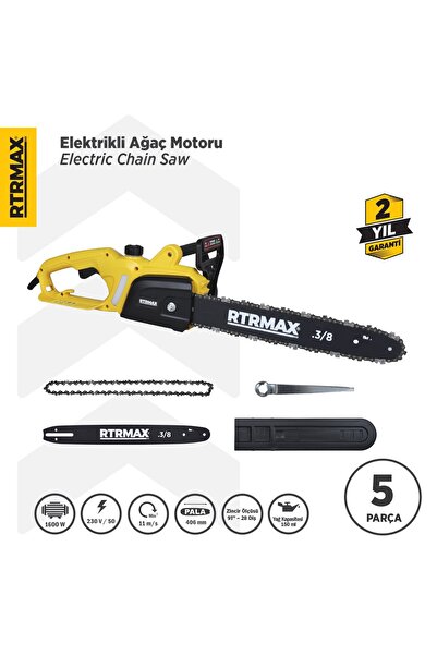 Rtrmax Rtm9030 Elektrikli Ağaç Kesme Motoru 1600 W 40 Cm Pala