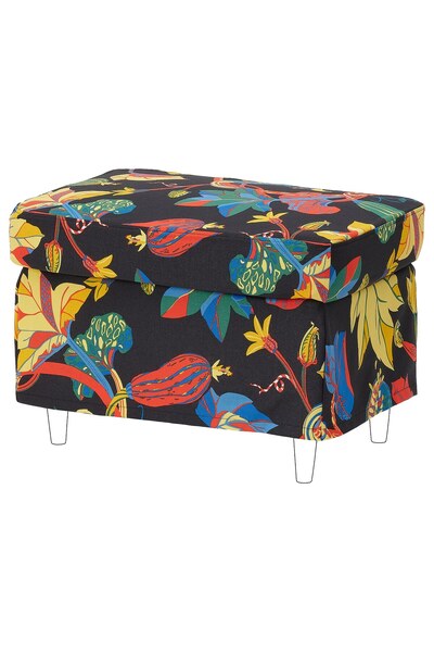 erorex Slipcover for footstool, Stigsbo multicolour/black