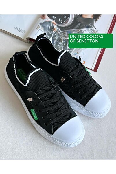 United Colors of Benetton BNT-10233 Benetton,Tamamı Triko Özel Seri Kadın Günlük Ayakkabı - Siyah