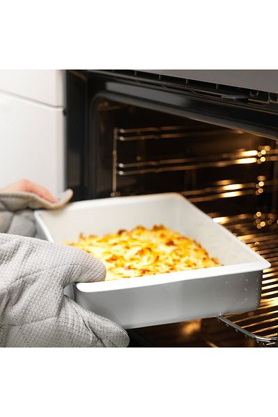 erorex Oven dish, white, 38x26 cm
