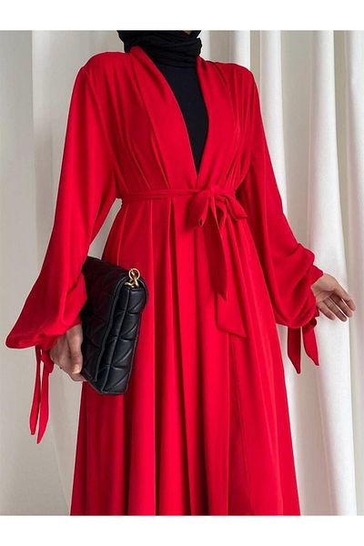 MELEK ARAZ Red Hanzade Abaya