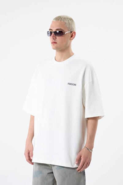 Porsche Baskılı Oversize Tshirt
