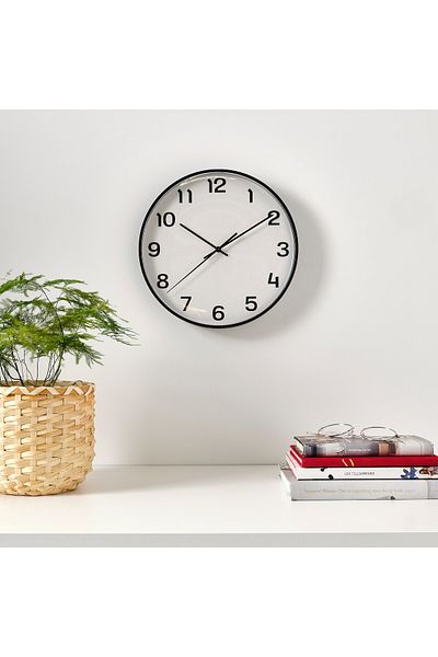 erorex Wall clock, black, 28 cm