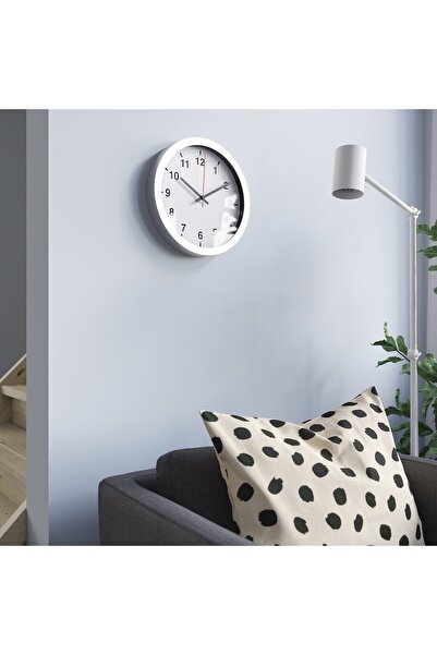 erorex Wall clock, silver-colour, 28 cm