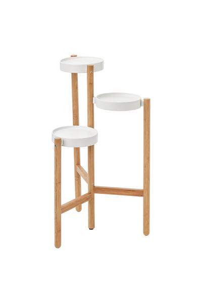erorex Plant stand, bamboo/white, 78 cm