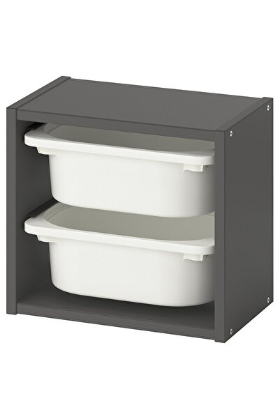 Generic وحدة تخزين حائط، رمادي/أبيض، 34x21x30 سم