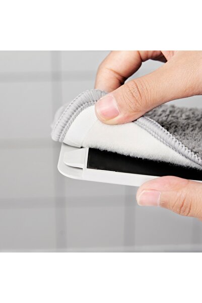 erorex Microfibre pad for flat mop, grey, 12x37 cm