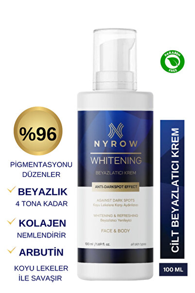 Cilt Beyazlatıcı Leke Kremi Kararma Karşıtı Aydınlatıcı Bakım Renk Açıcı 100 ml Kolajen Arbutin