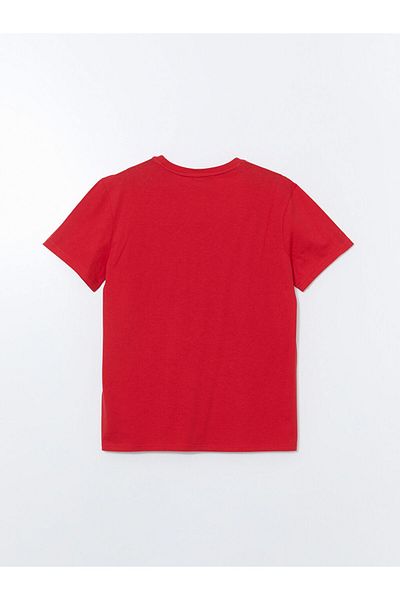 LC Waikiki New Season Crew Neck εμπριμέ χτενισμένο βαμβακερό ανδρικό Tisort - S5KP04Z8