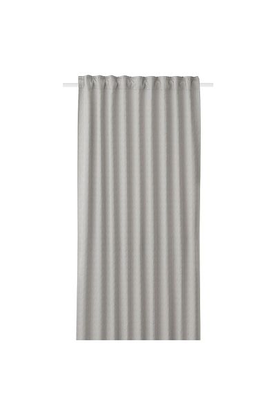 erorex Room darkening curtain, 1 piece, with heading tape/light grey, 140x300 cm