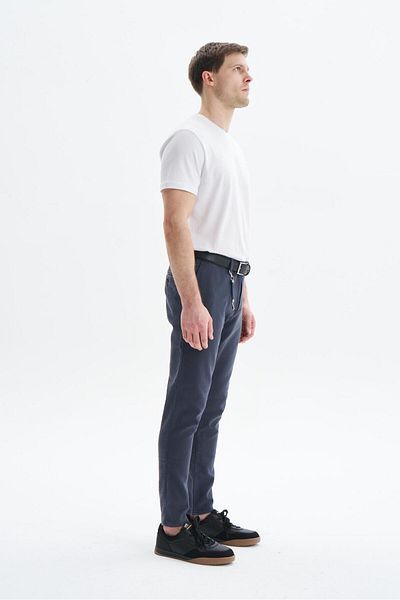 Arma Ανδρικό γκρι πλεκτό ύφασμα Slim Fit Slim Fit Stretch υφασμάτινο παντελόνι K9pcd0526