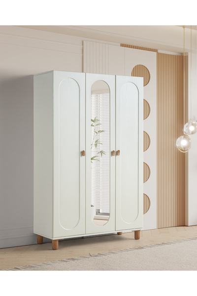 Pema Home Masal %100 Mdf Membran 3 Kapaklı Dolap Gardırop