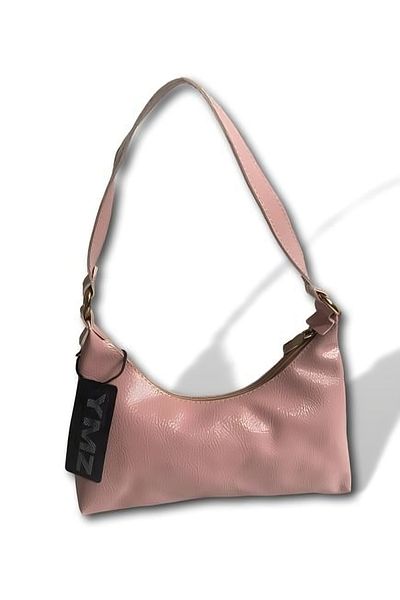 YMZBAG Geantă de umăr din piele lacuită roz pentru femei