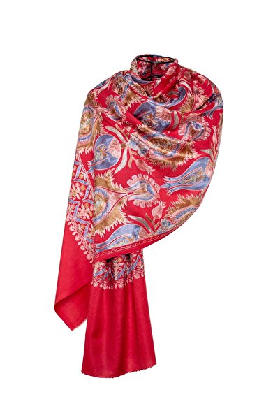 CASHMERE AND SİLK MAWLANA 85% CAŞMIR 15% MĂTASE ŞAL brodat