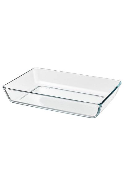 erorex Oven/serving dish, clear glass, 35x25 cm
