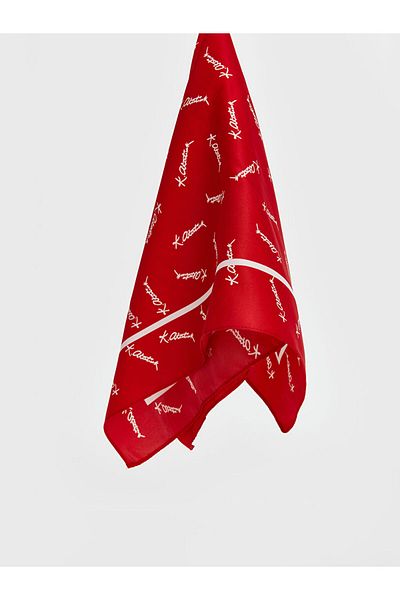 LC Waikiki Red Atatürk Printed Girl's Scarf