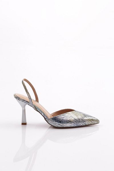 DGN Pantofi cu toc înalt pentru femei, cu vârf închis, Blue Snake 818421085
