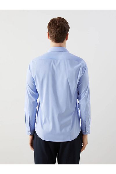 LC Waikiki Cămașă formală albă pentru bărbați, cu mânecă lungă, slim fit LCWAIKIKI