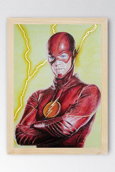 Saturn The Flash Framed Painting - Movie Poster Painting