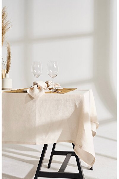 Linen Mood Ham Bez Kumaş | Punch Kumaş %100 Pamuk Masa Örtüsü