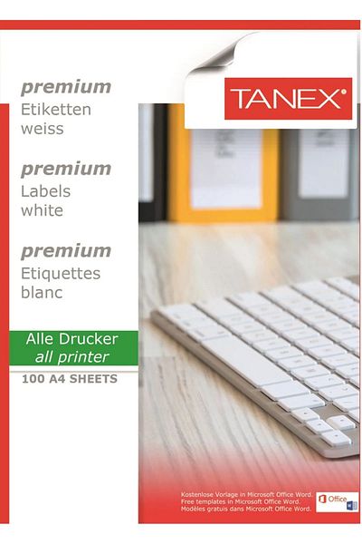 Tanex Αυτοκόλλητο κοπής με λέιζερ μοντέλου Tw-2114 - 105*41mm