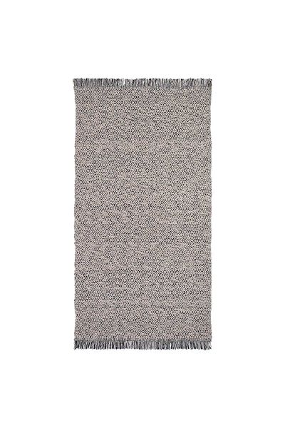 erorex Rug, flatwoven, black/natural, 80x150 cm