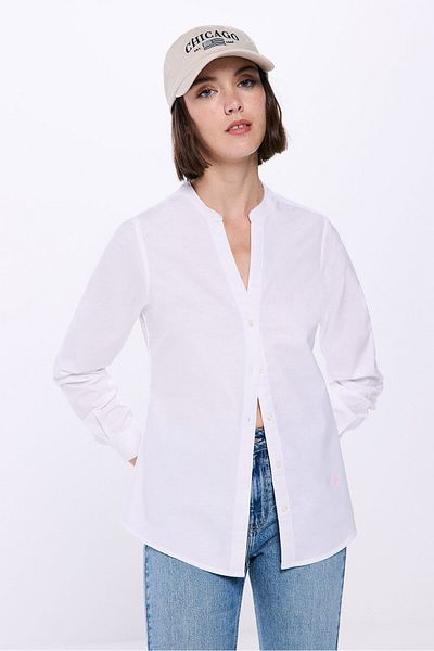 Springfield Mandarin Collar Oxford Shirt