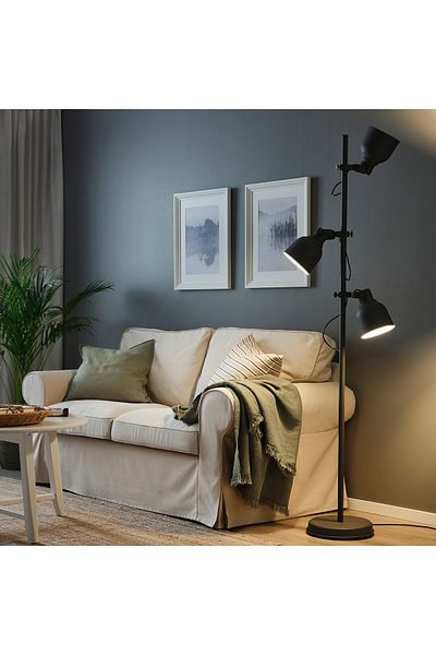 erorex Floor lamp with 3-spot, dark grey