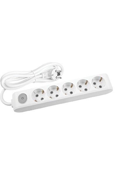 VİKO Multi-let 5li Anahtarlı Çocuk Korumalı Topraklı 5 Metre Kablolu Grup Priz