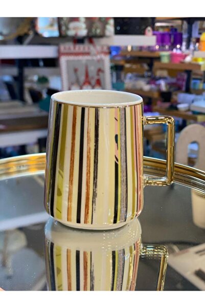 ÇIRPAN EV RENKLİ ÇİZGİLİ TEKLİ KUPA 240ML