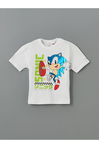 LC Waikiki Sonic Printed Boys' T-Shirt and Shorts 2-Piece