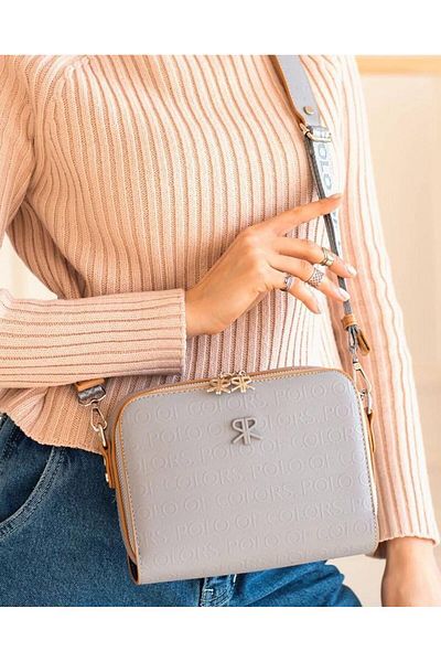 H&D COLLECTİON Geantă de umăr și crossbody cu curea lungă, cu 2 compartimente, imprimată în relief, foarte utilă 2005