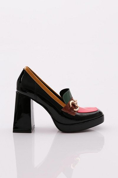 DGN Pantofi cu toc pentru femei, negru multiplu, model nr: 4912535