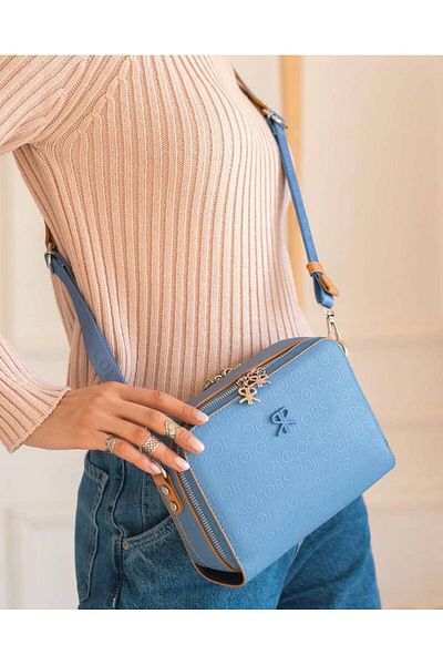 H&D COLLECTİON Geantă de umăr și crossbody cu curea lungă, cu 2 compartimente, imprimată în relief, foarte utilă 2005