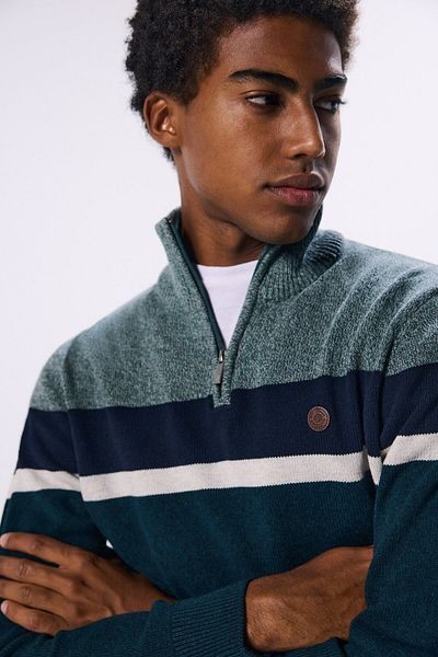 Springfield Color Block Zip Fastening Jersey