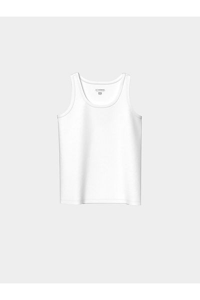 LC Waikiki Lcw Kids White Crew Neck Basic Boy's Undershirt