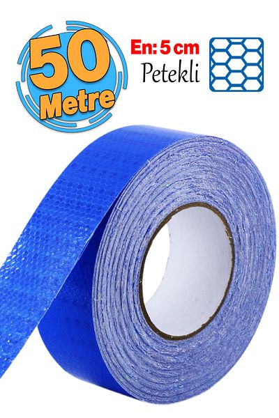 Badem10 50 Meters Blue Strip Tape - Reflective and Warning Tape